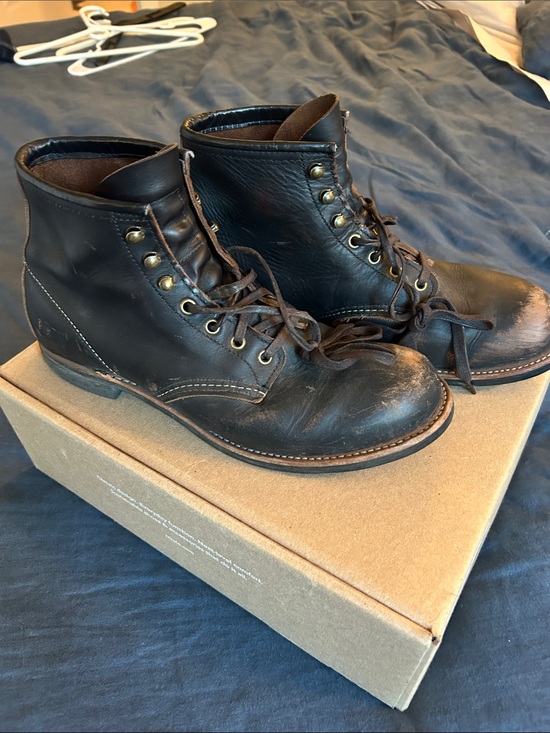 Red Wing 3345 Blacksmith Black Prarie Leather Lace-Up Work Boots